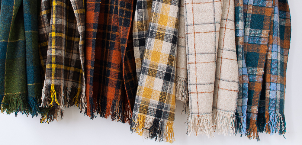 The Checkmate Collection - Handwoven and sustainable 100% wool scarves, designed and made in Melbourne.